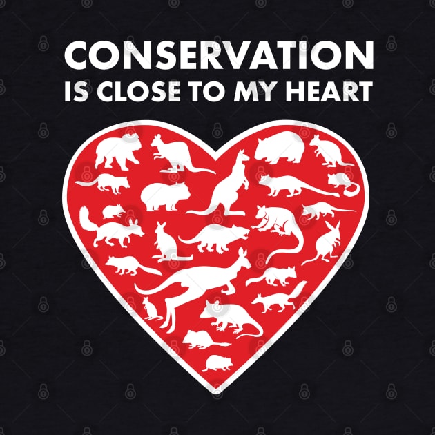 Marsupials Conservation Heart by Peppermint Narwhal